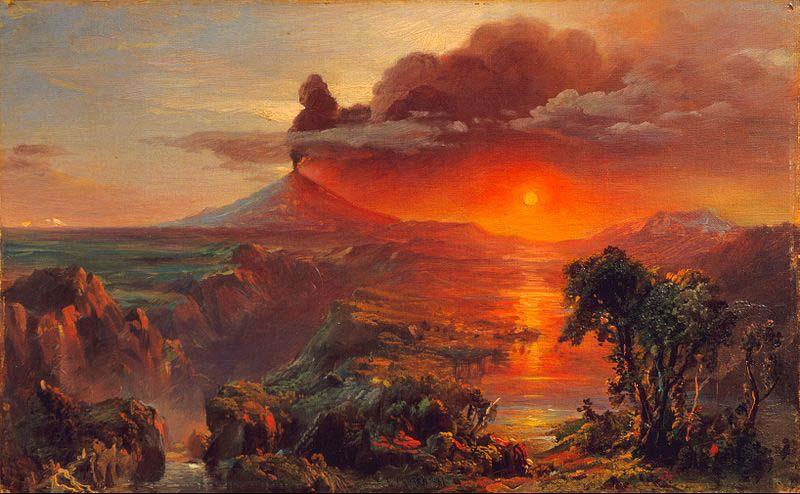 Frederic Edwin Church Oil Study of Cotopaxi Frederic Edwin Church oil painting picture
